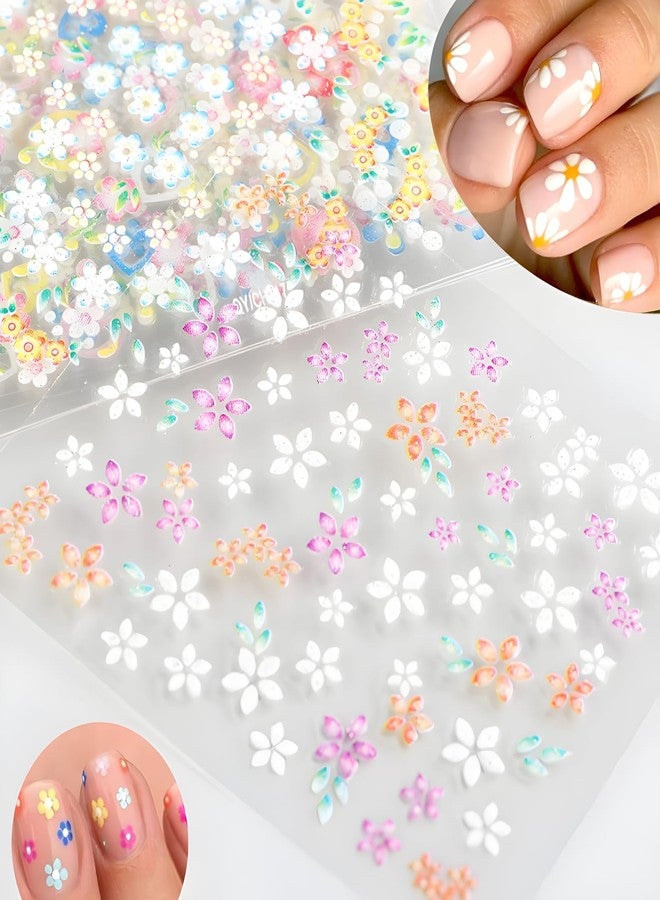 SPLOCUDU Colorful Cute Daisy, Floral, Heart, Flower Nail Art Stickers Decals, 3D Self Adhesive Supplies, Design Decoration Accessories for Women and Girls, 30 Sheets - Image 3